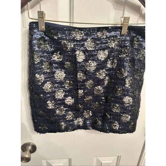 Broadway & Broome Womens skirt sequin size 0 blue sexy going out - Picture 1 of 5